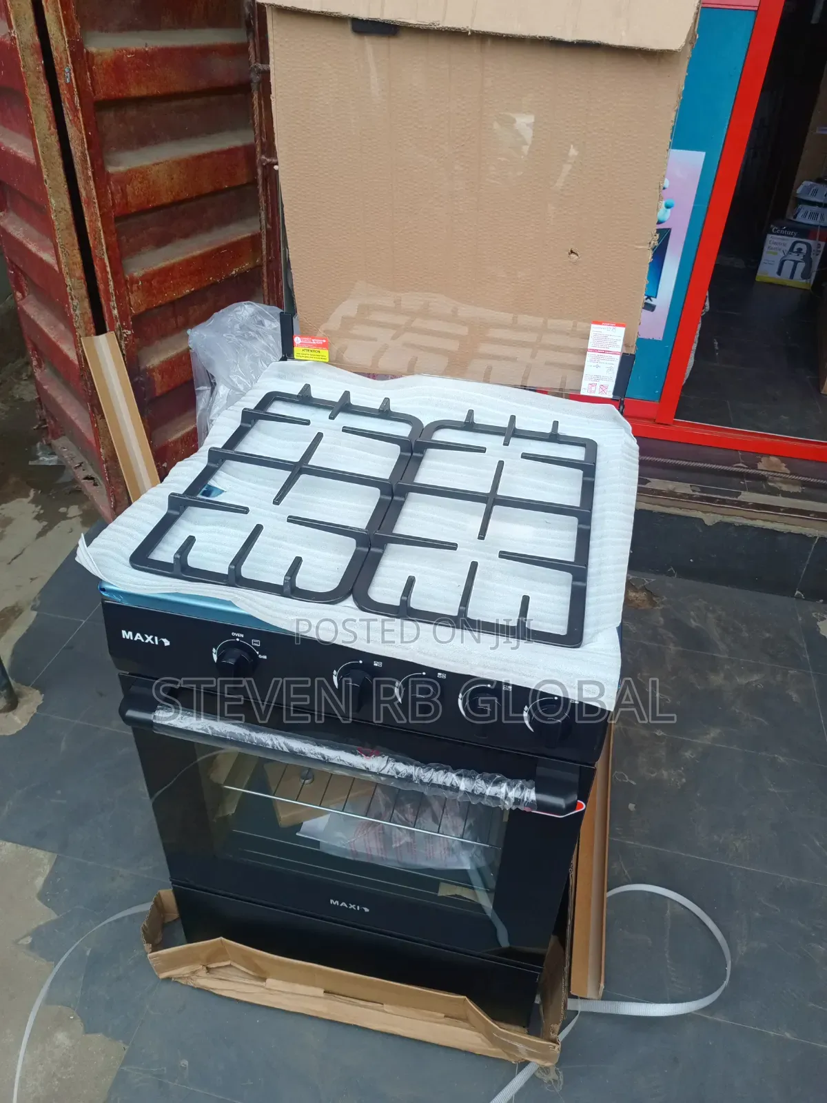 MAXI 60×60cm 4-Burner Standing Gas Cooker | MAXIST60MG4G088