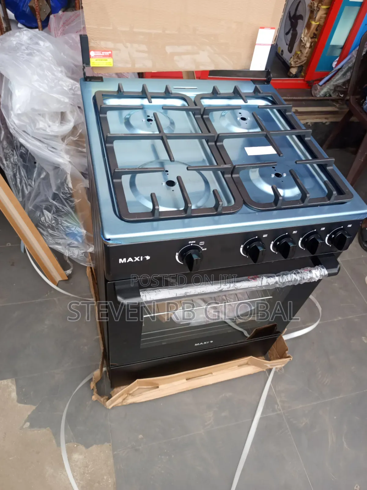 MAXI 60×60cm 4-Burner Standing Gas Cooker | MAXIST60MG4G088