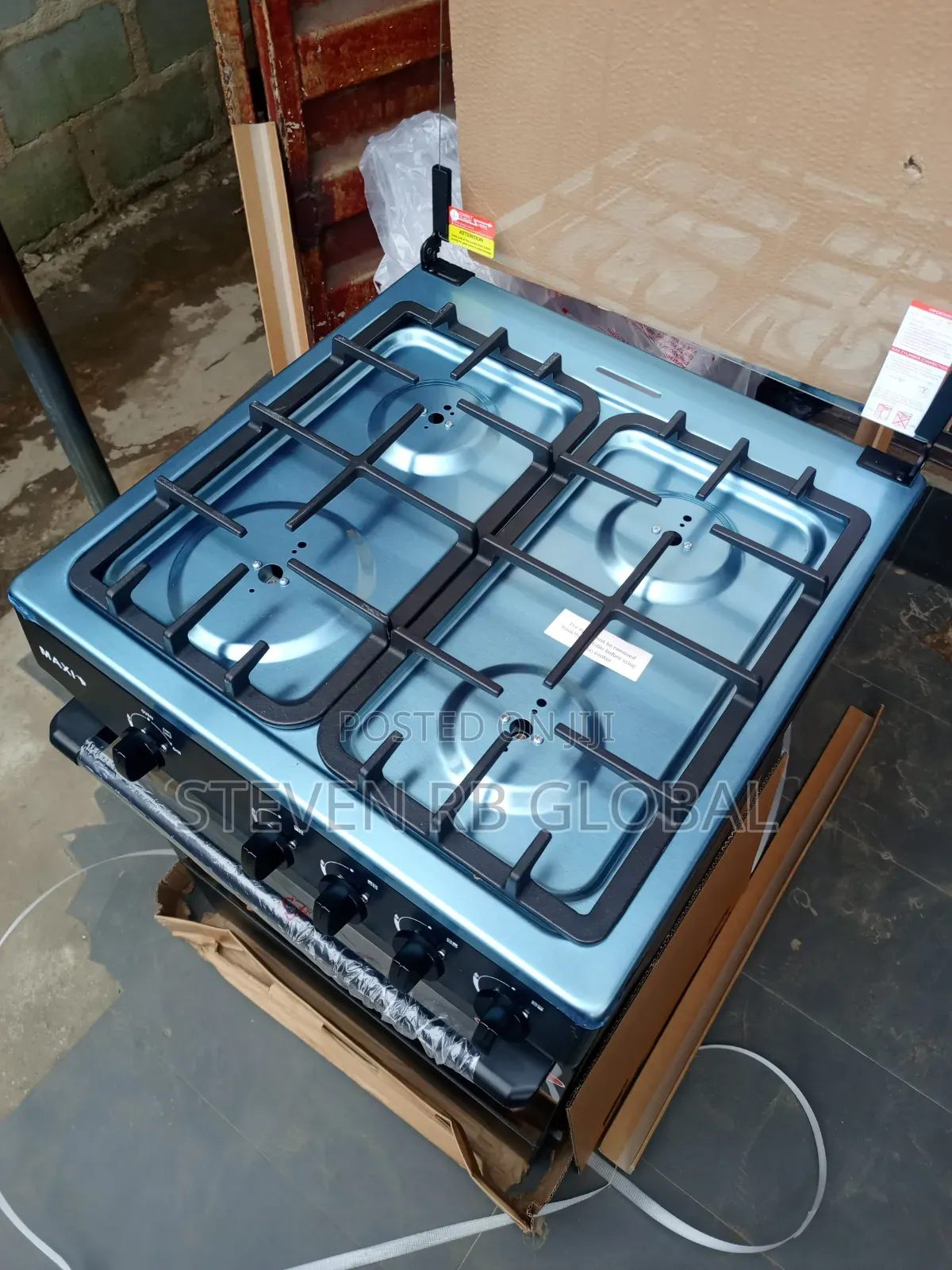 MAXI 60×60cm 4-Burner Standing Gas Cooker | MAXIST60MG4G088