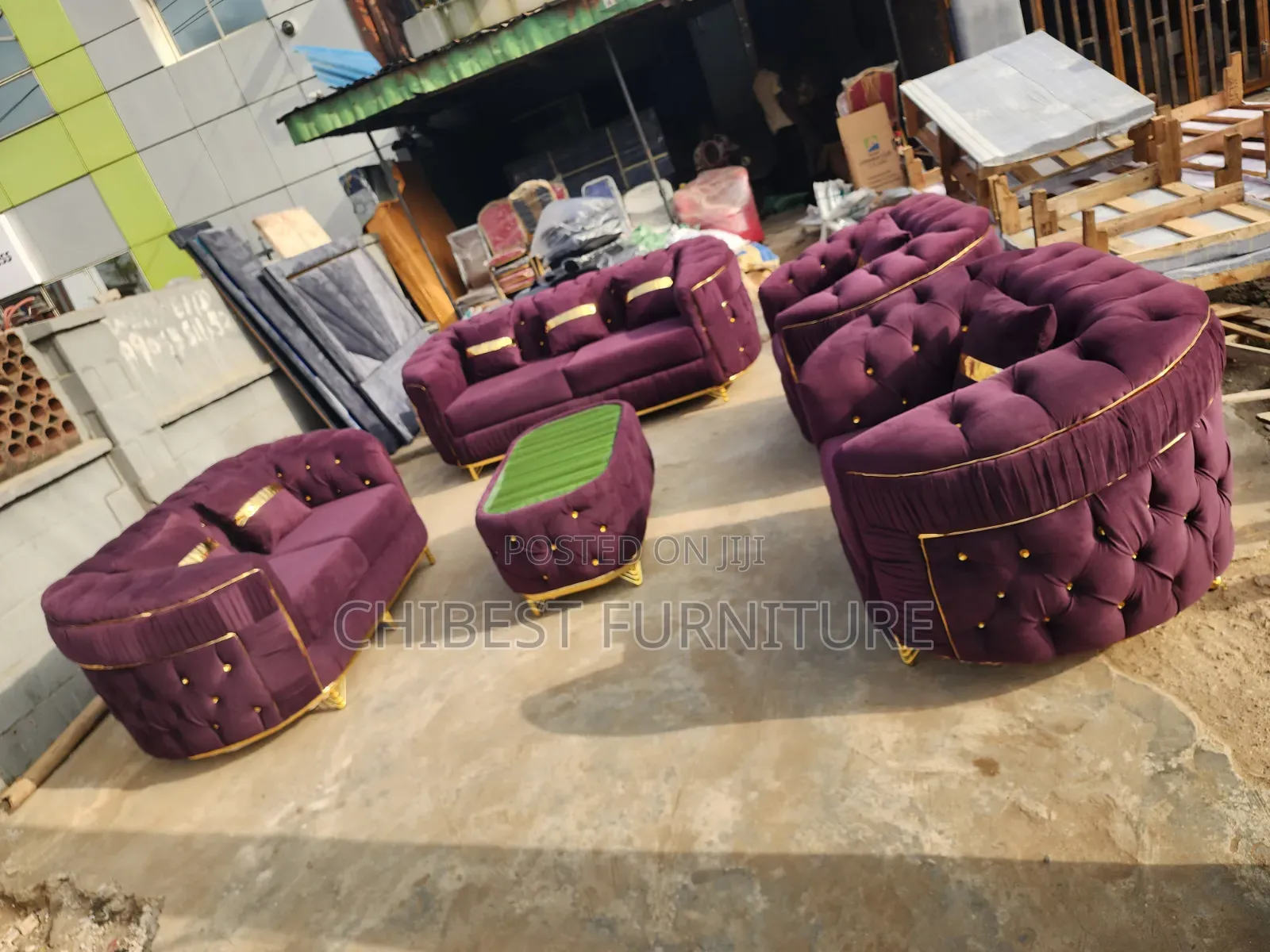 7 Seaters Upholstery Padded Sofa Chairs.