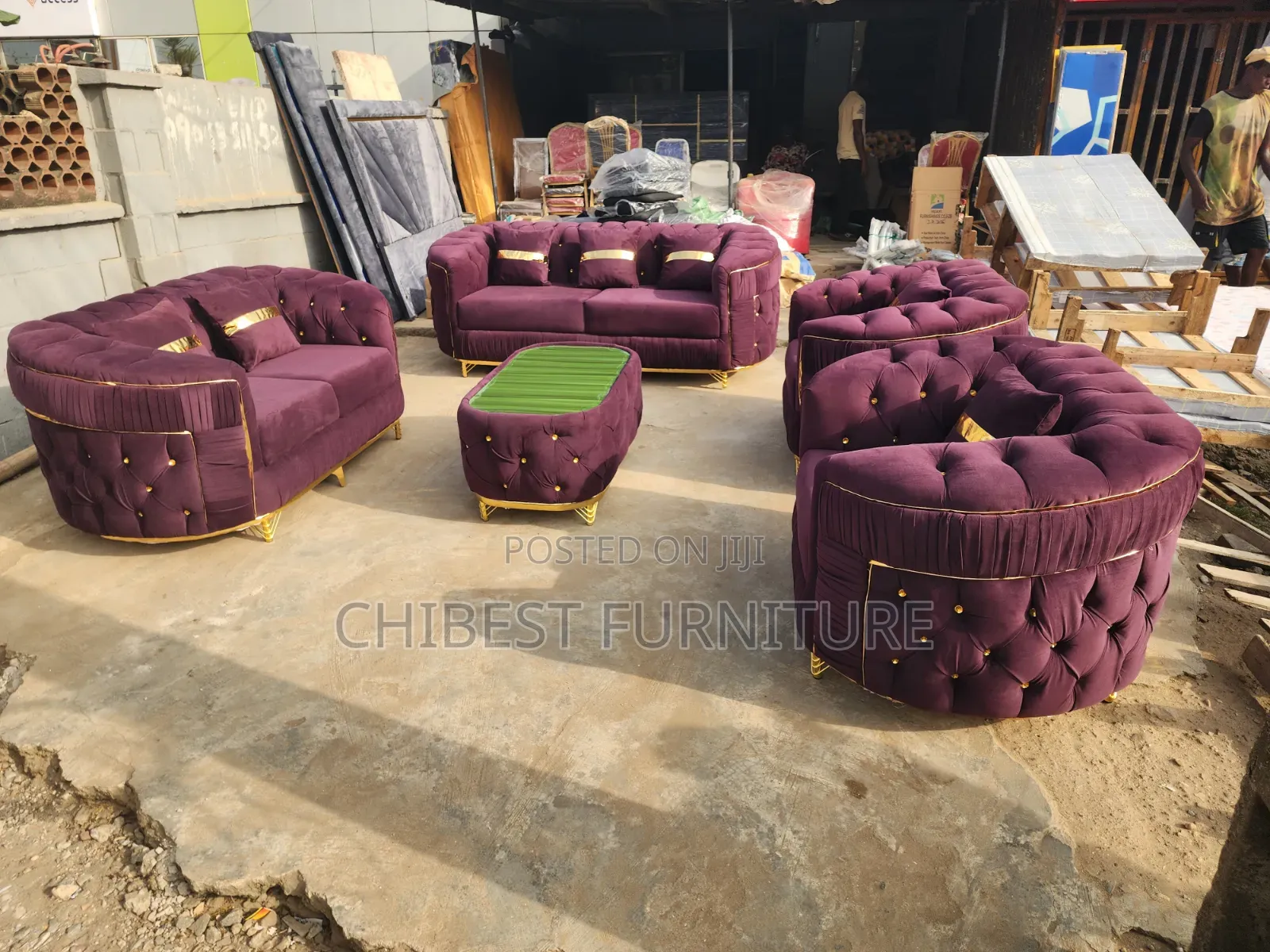 Complete Set of 7 Seaters Sofa Chairs.