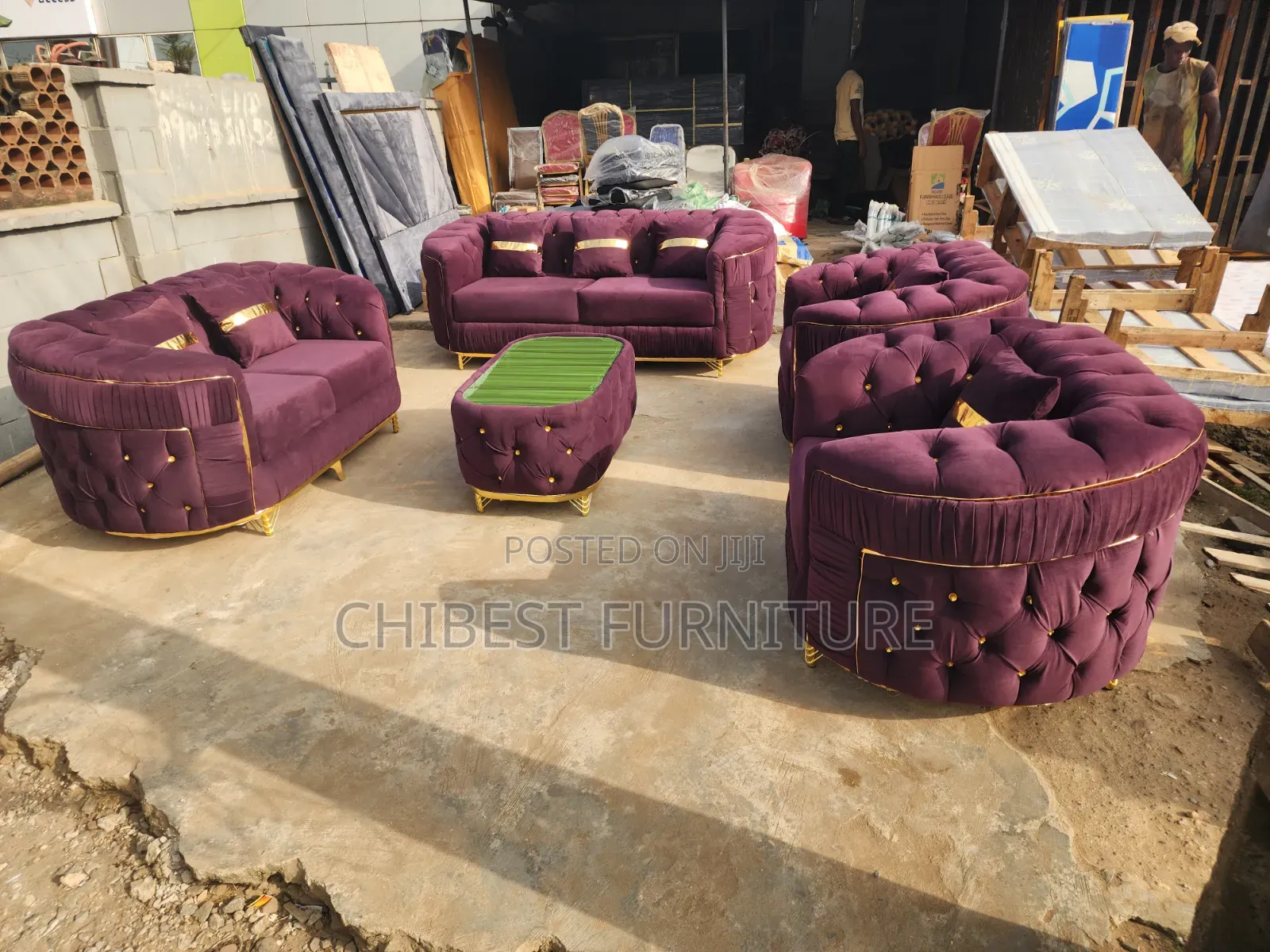 Ulphostery Padded Set of 7 Seaters Sofa Chairs.