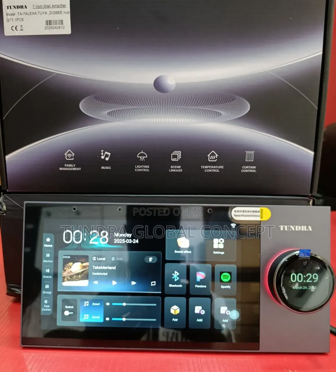 Tundra 7inches Smart Wall Amplifier With Alexa App and Tuya Smart