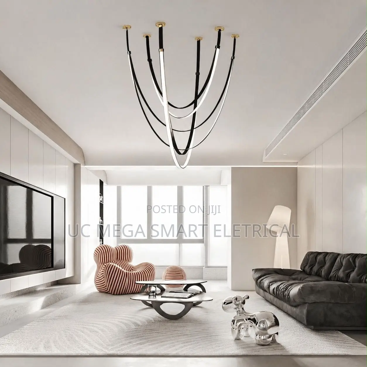 Nordic Style Belt LED Pendant Lights for Living Dining Room Bedroom