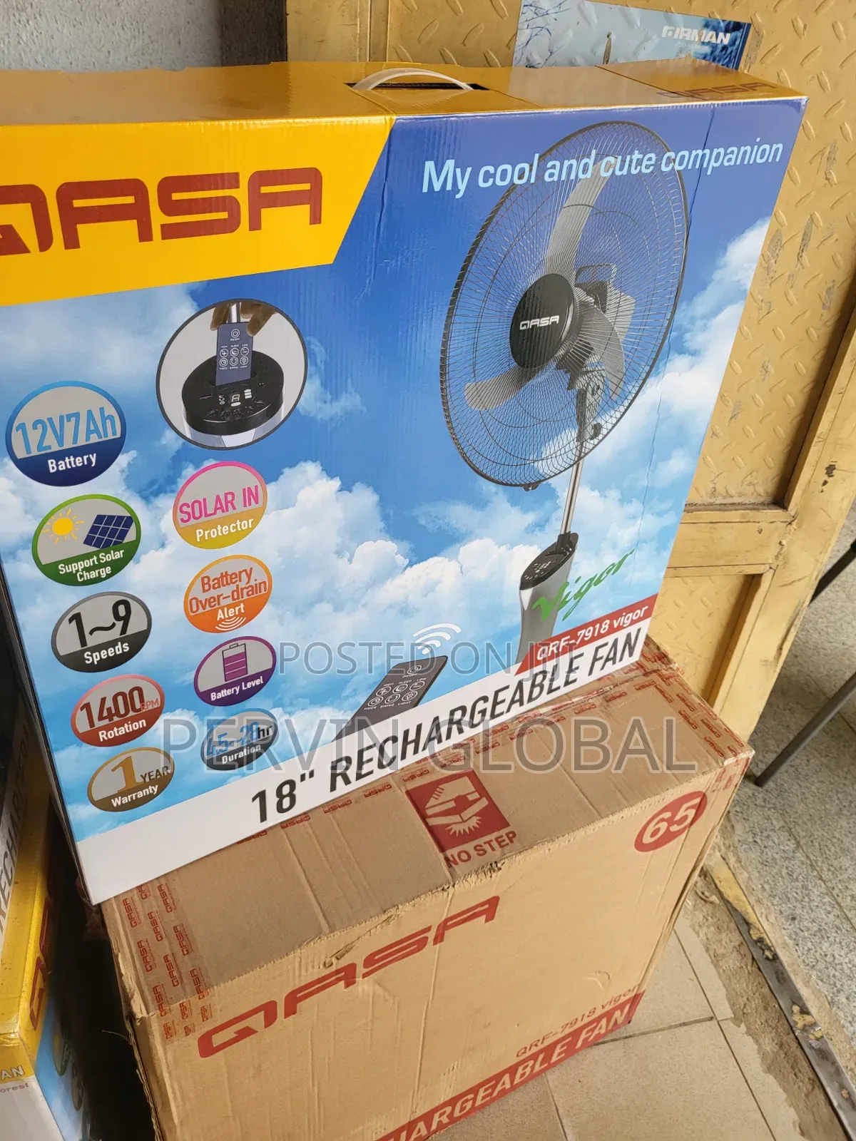 Qasa Rechargeable Fan QRF7918 Virgo