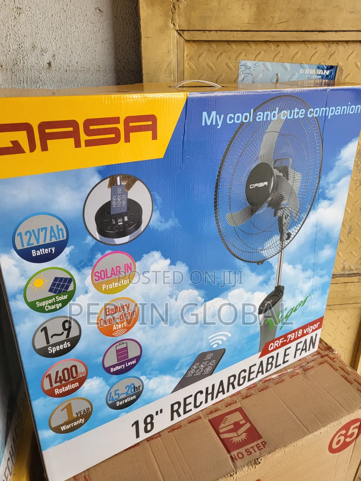 Qasa Rechargeable Fan QRF7918 Virgo