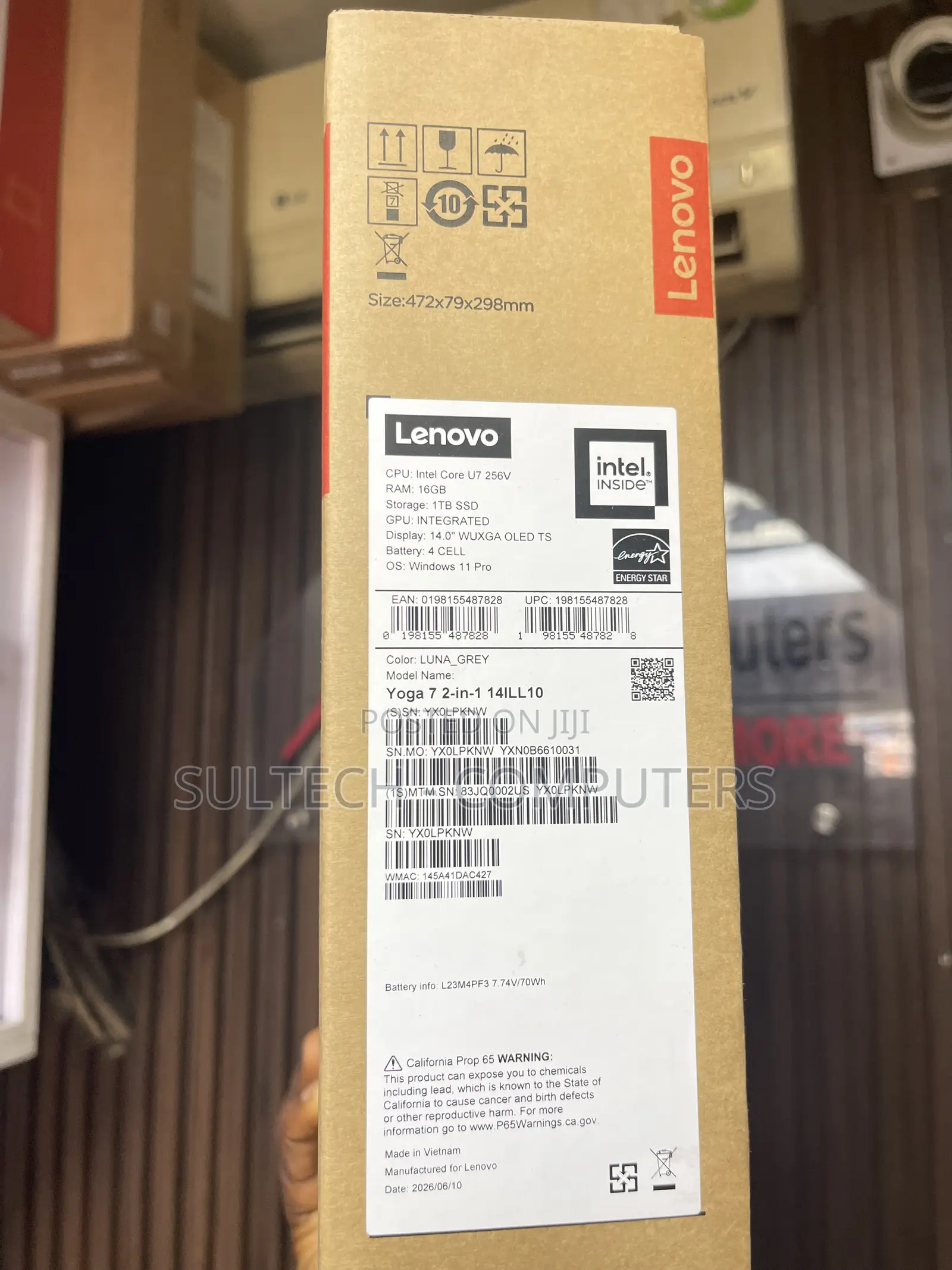 New Laptop Lenovo Yoga 7i 16GB Intel Core Ultra 7 SSD 1T