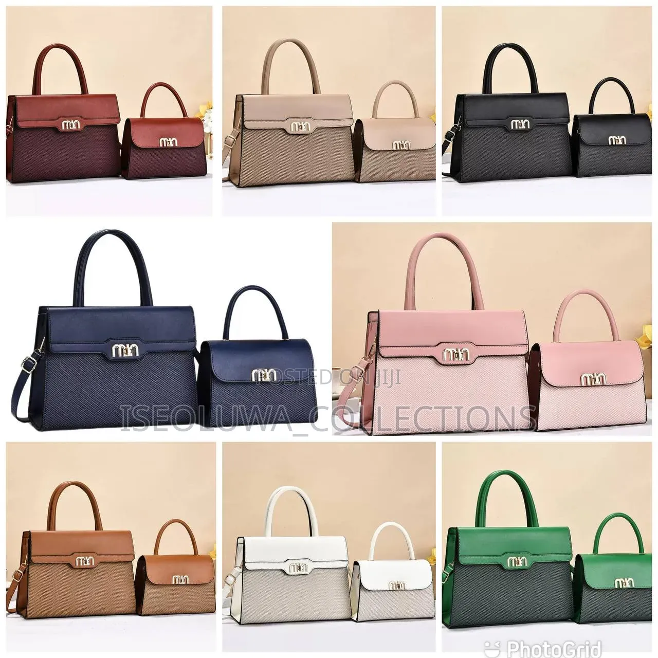 Elegant 2-in-1 Women's Handbag Set Luxury Tote Matching Purse