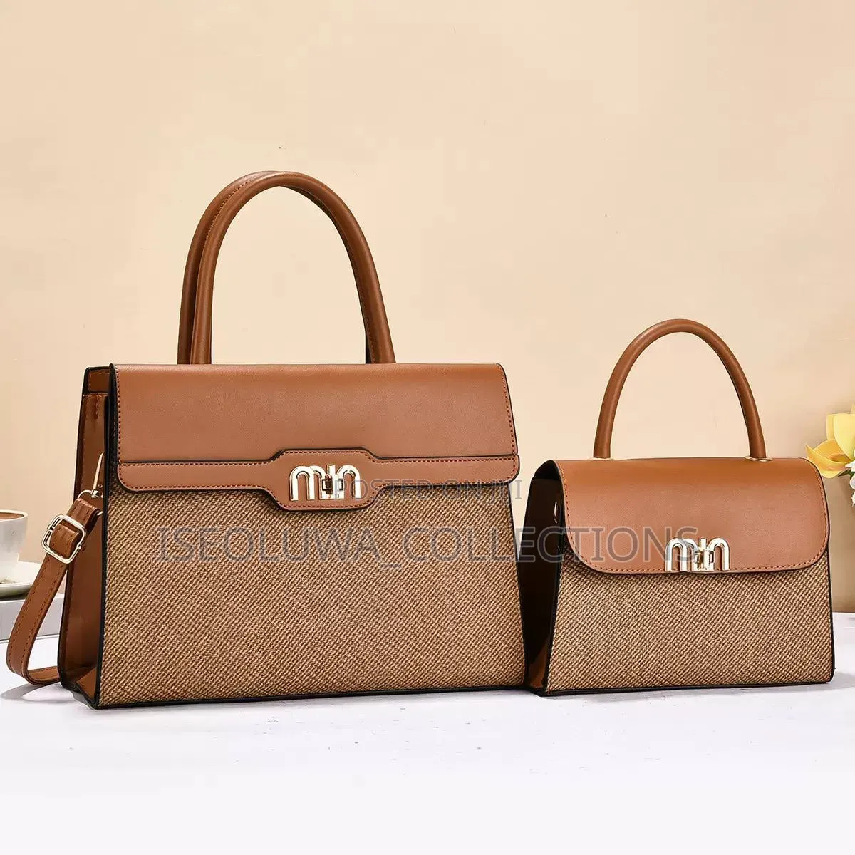 Elegant 2-in-1 Women's Handbag Set Luxury Tote Matching Purse