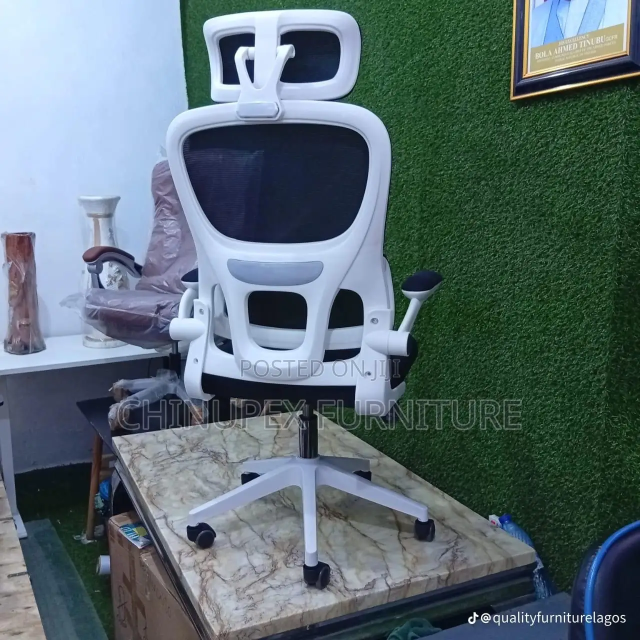 White and Black Premium Ergonomic Office Chair