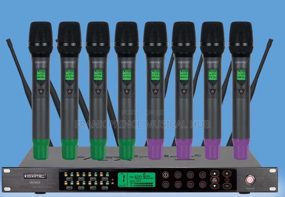 Voximic VM-9008 Professional 8-Channel Wireless Microphone System