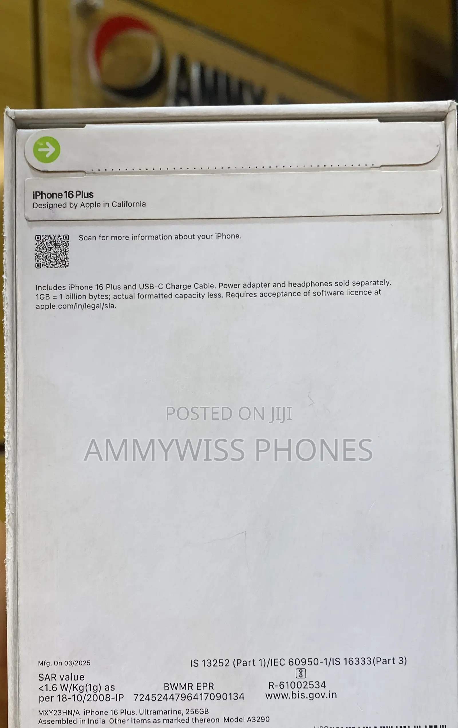 New Apple iPhone 16 Plus 256 GB Blue