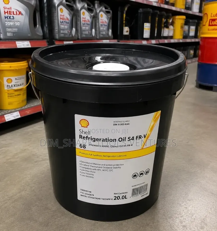 Shell Refrigeration Oil S4 FR-V 68 a 20-Liter Premium Synthetic