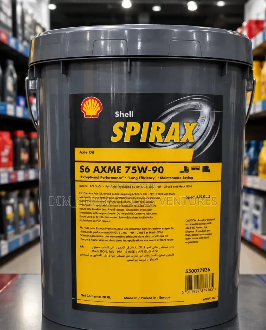 Shell Spirax S6 AXME 75w-90(20-Liter Premium Synthetic Axle/Gear Oil)