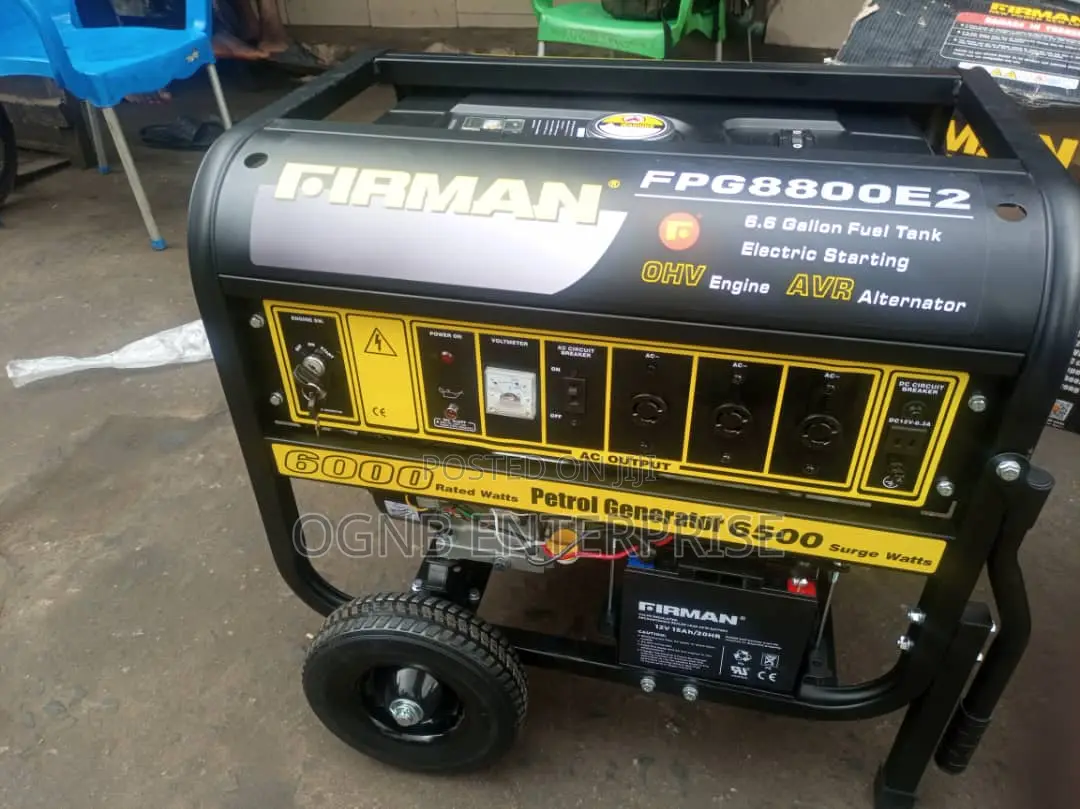 Firman 6.5kva Key Starter Generator - FPG 8800e2