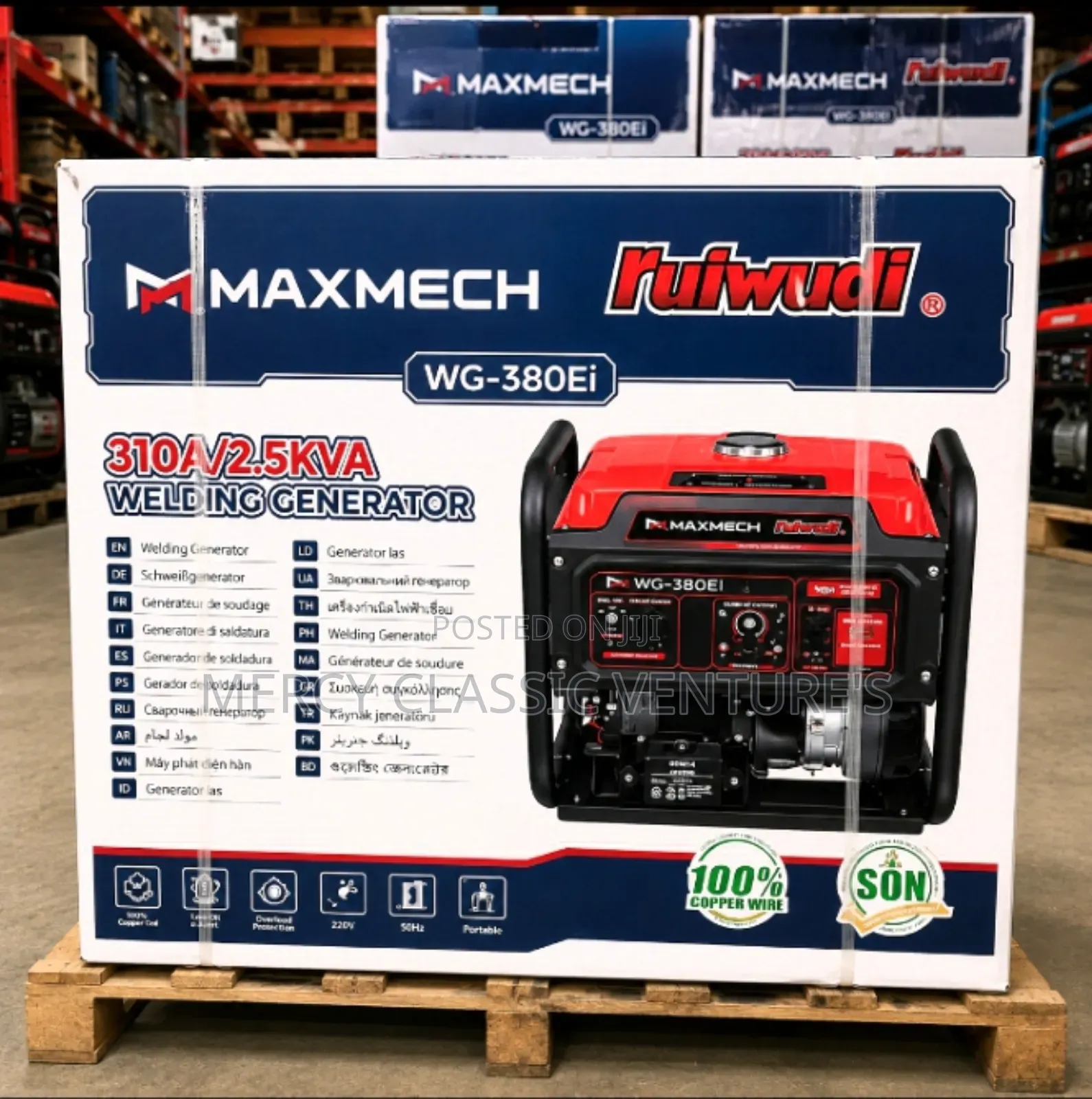 MAXMECH WG-380Ei 2.5kVA Portable Welding Generator –310A Petrol Gen
