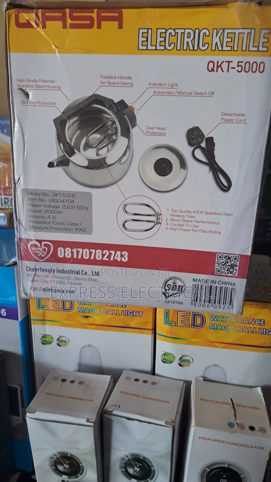 Brand New QASA 4.1L Electric Kettle QKT-5000 | Stainless Steel | 3000W