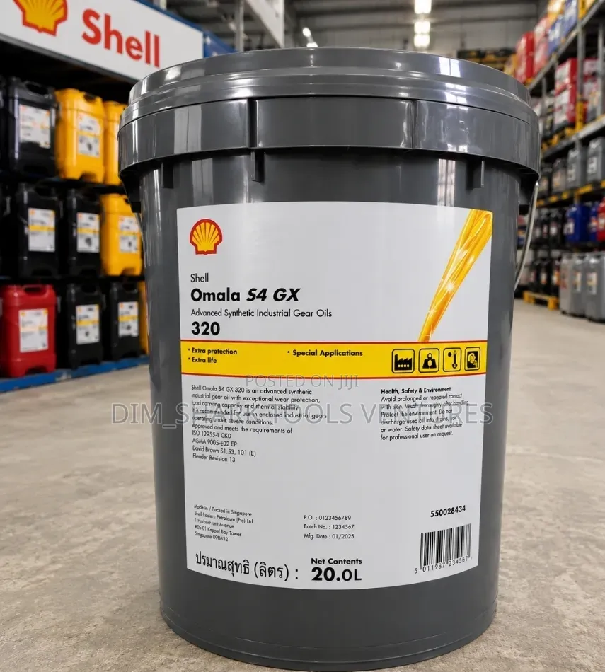 20-Liter Shell Omala S4 GX 320 Advanced Synthetic Industrial Gear Oil