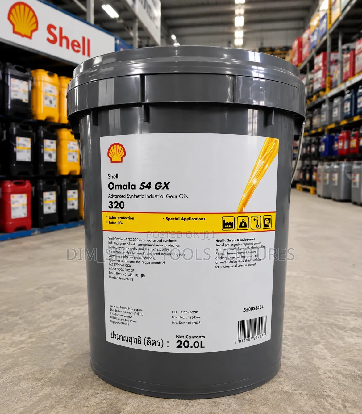 20-Liter Shell Omala S4 GX 320 Advanced Synthetic Industrial Gear Oil