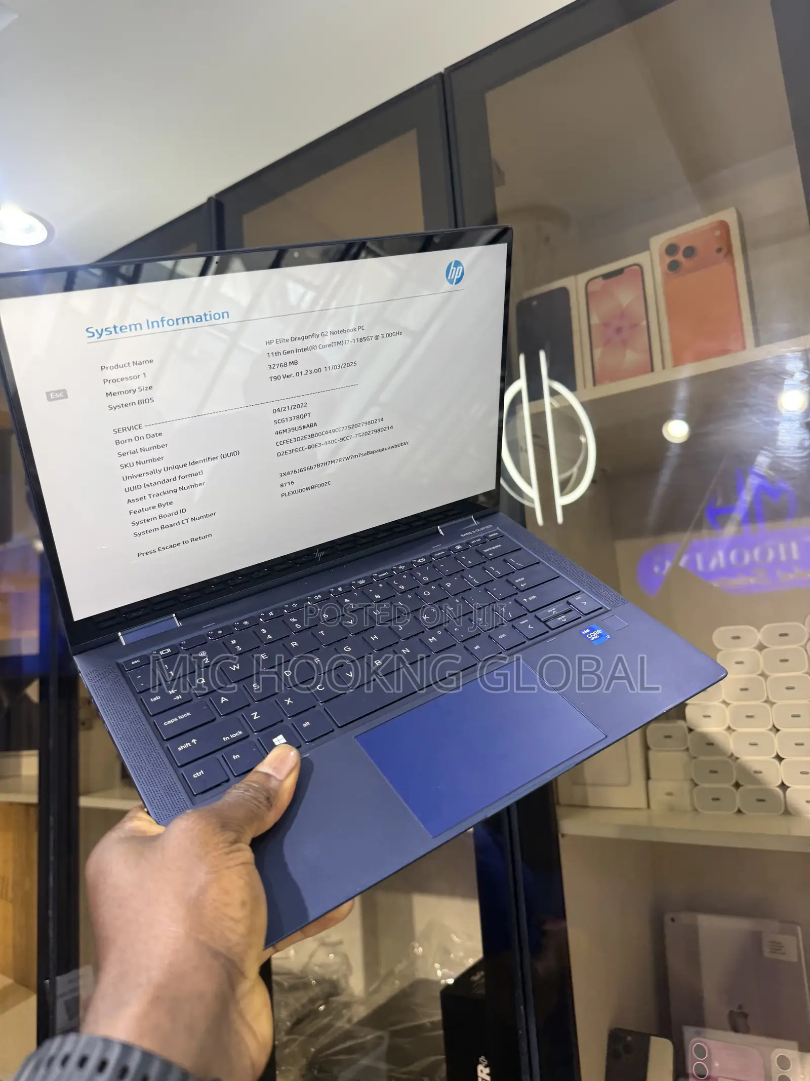 Laptop HP Dragonfly G2 32GB Intel Core i7 SSD 512GB