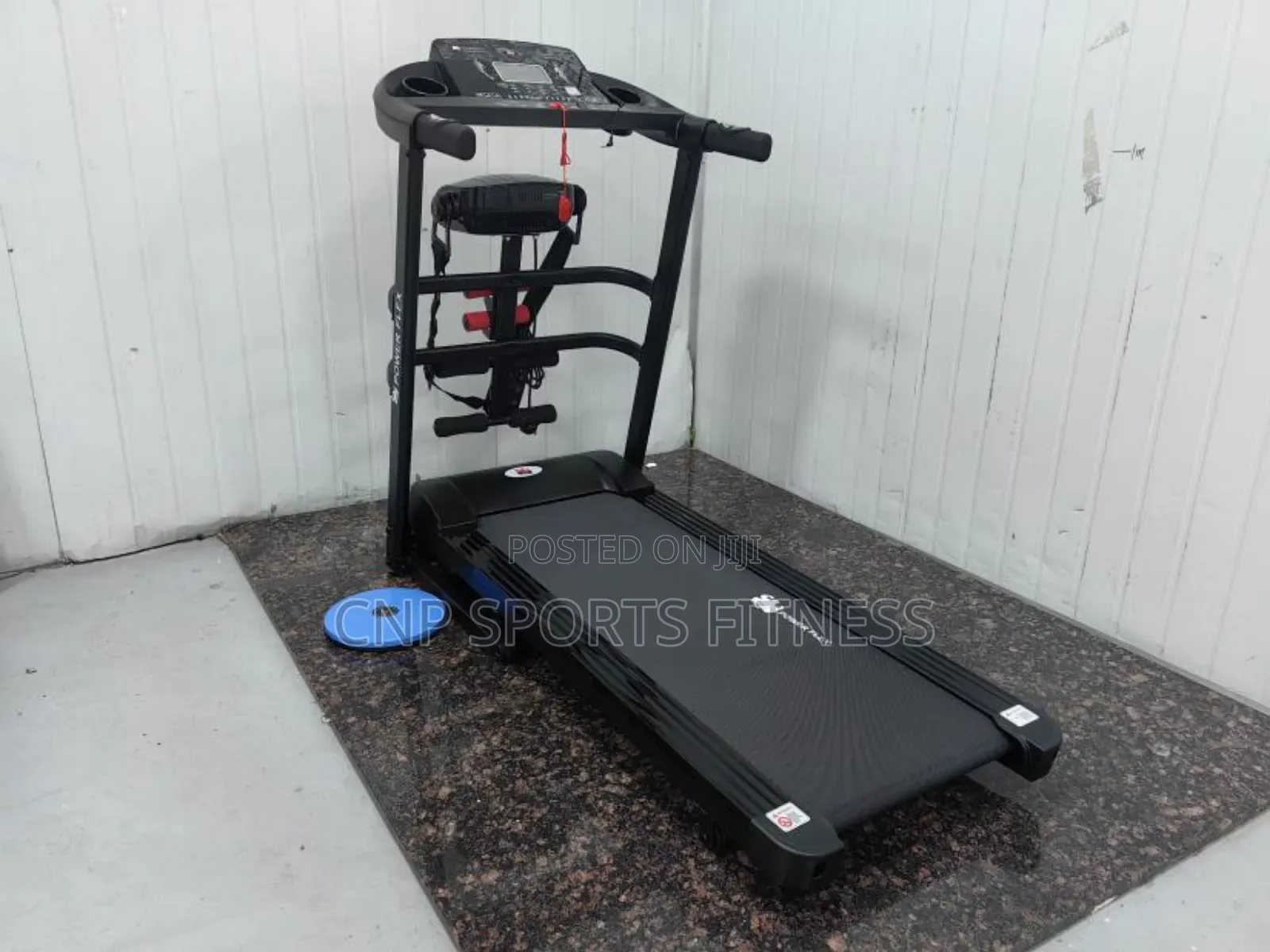 New 2hp Treadmill With Massager Twister Dumbbell