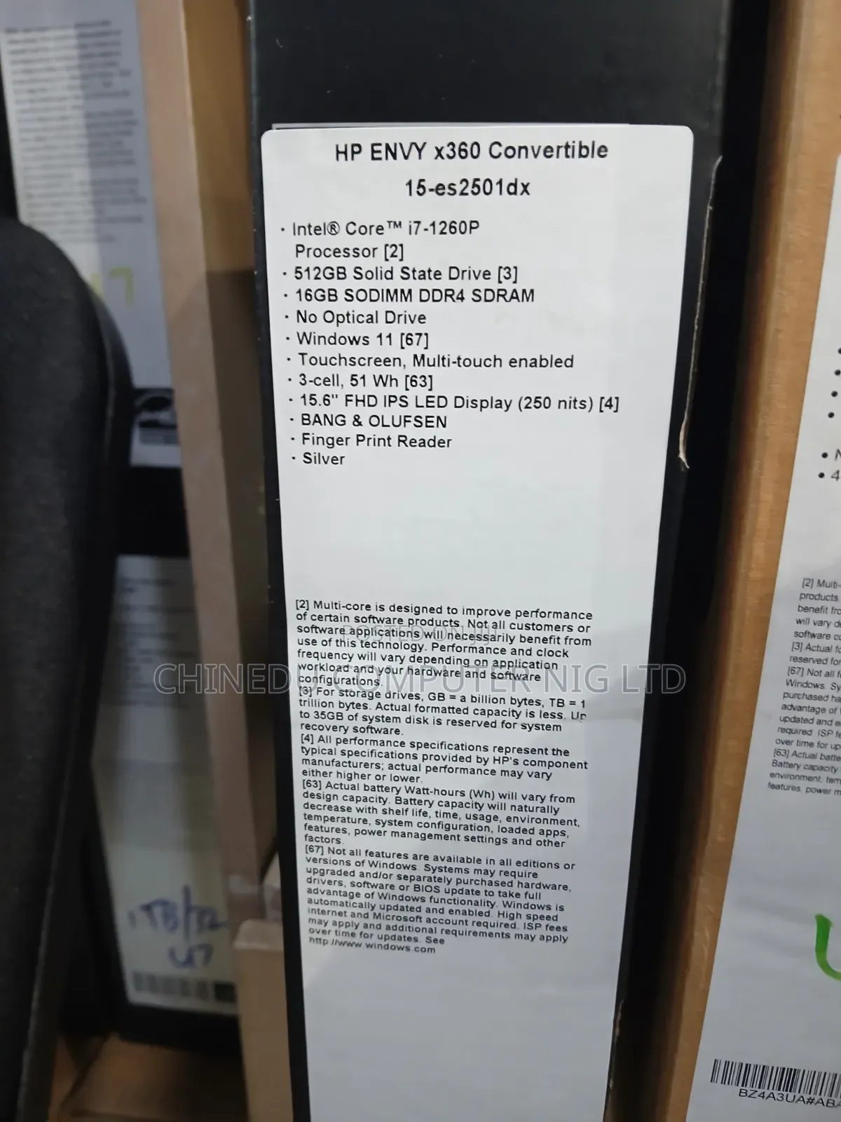 New Laptop HP Envy 15 16GB Intel Core i7 SSD 512GB