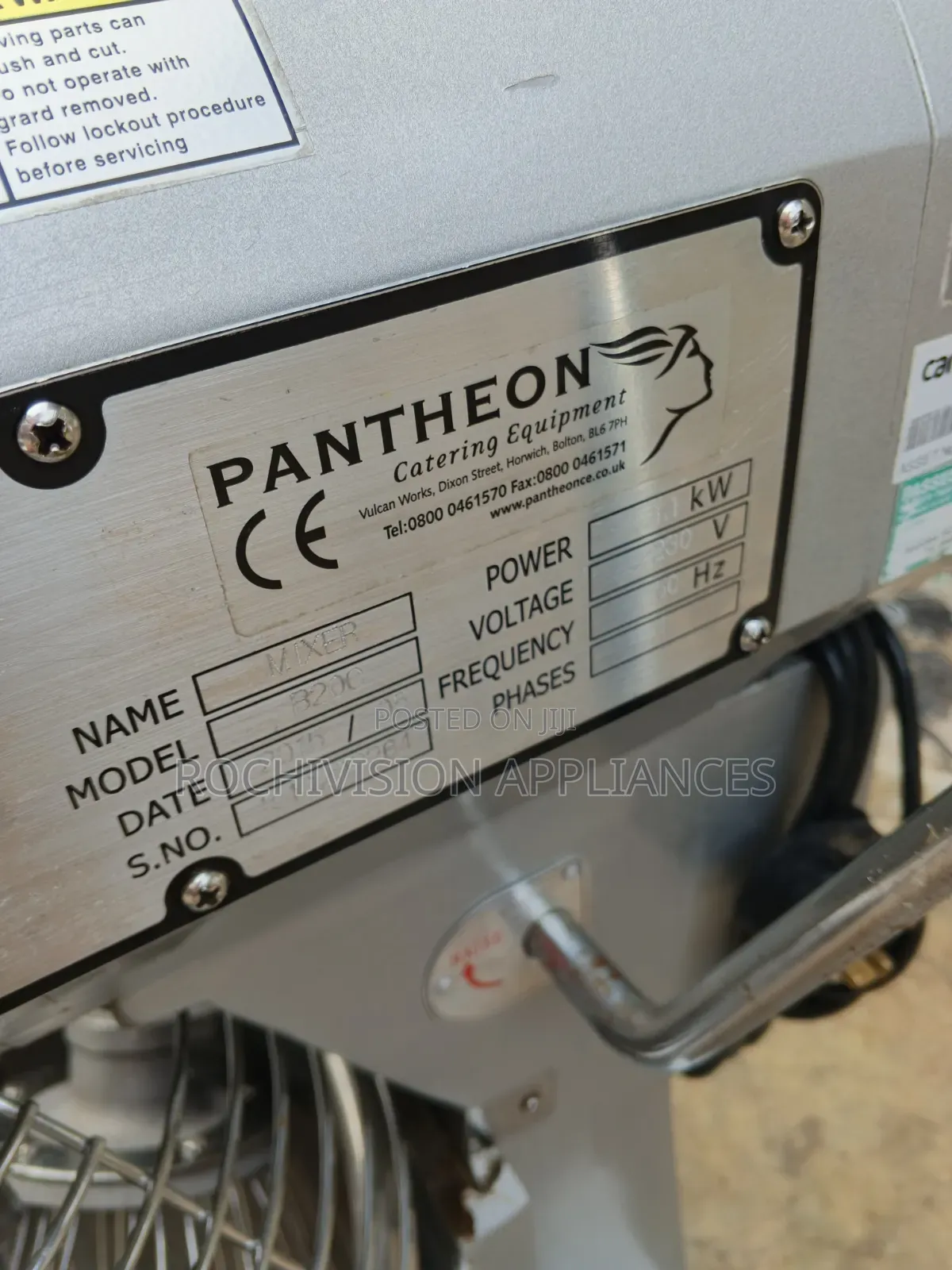 PANTHEON 20liter Mixer Cake and Dough Mixer