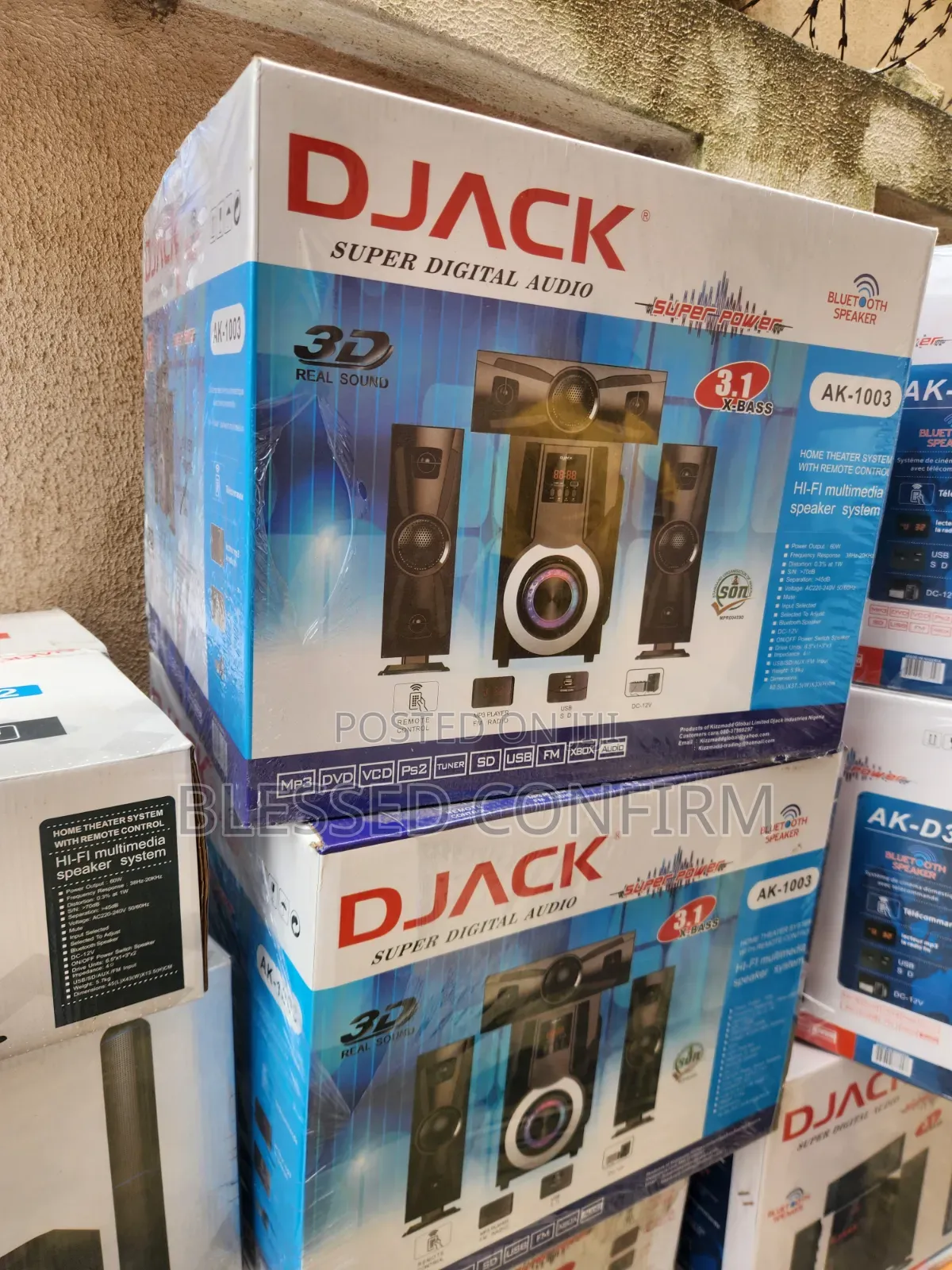 DJACK AK-1003 3.1 Channel Bluetooth Home Theatre System