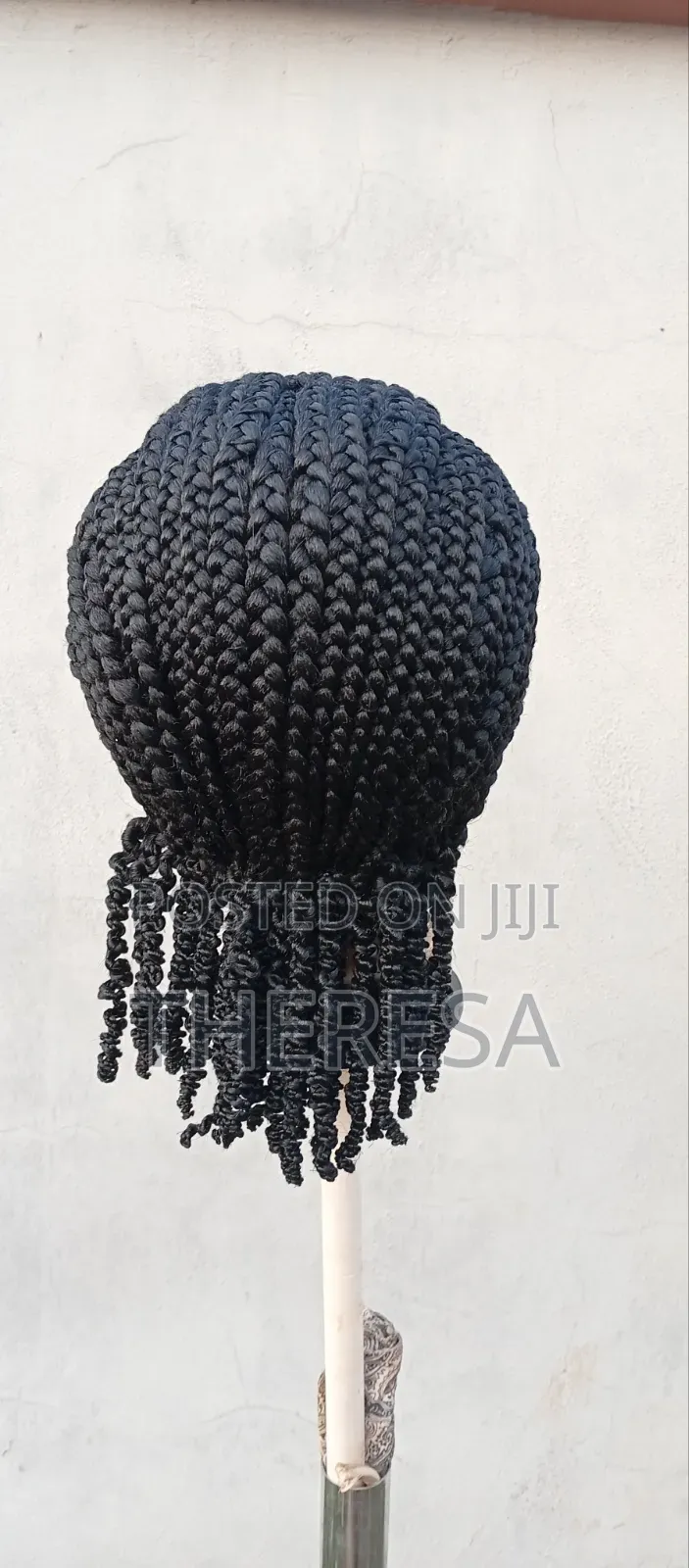 Short Curly and Stylish All Back Braids Wig