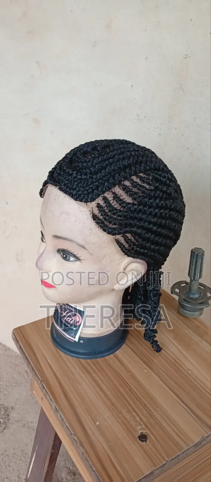 Short Curly and Stylish All Back Braids Wig