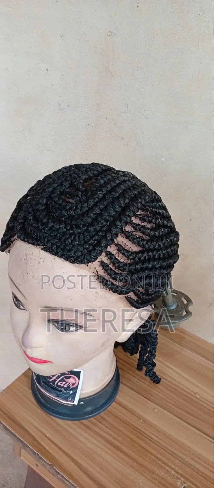 Short Curly and Stylish All Back Braids Wig