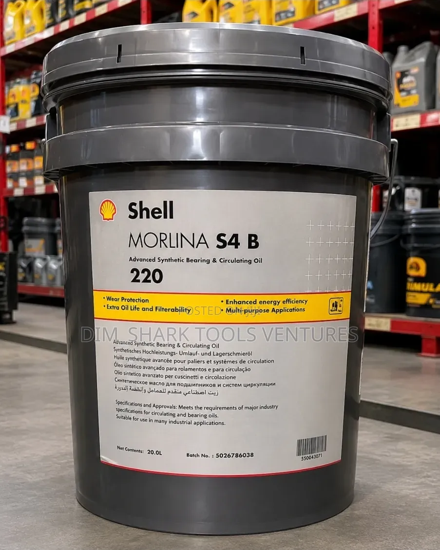 20l Shell Morlina S4 B 220 Advanced Synthetic Bearing/Circulating Oil