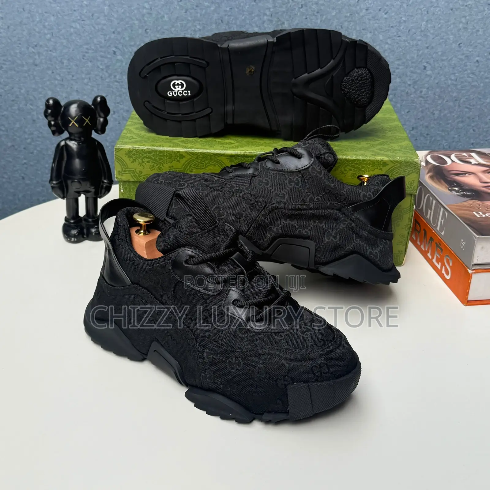 Gucci Quality Luxury Men Black Sneakers