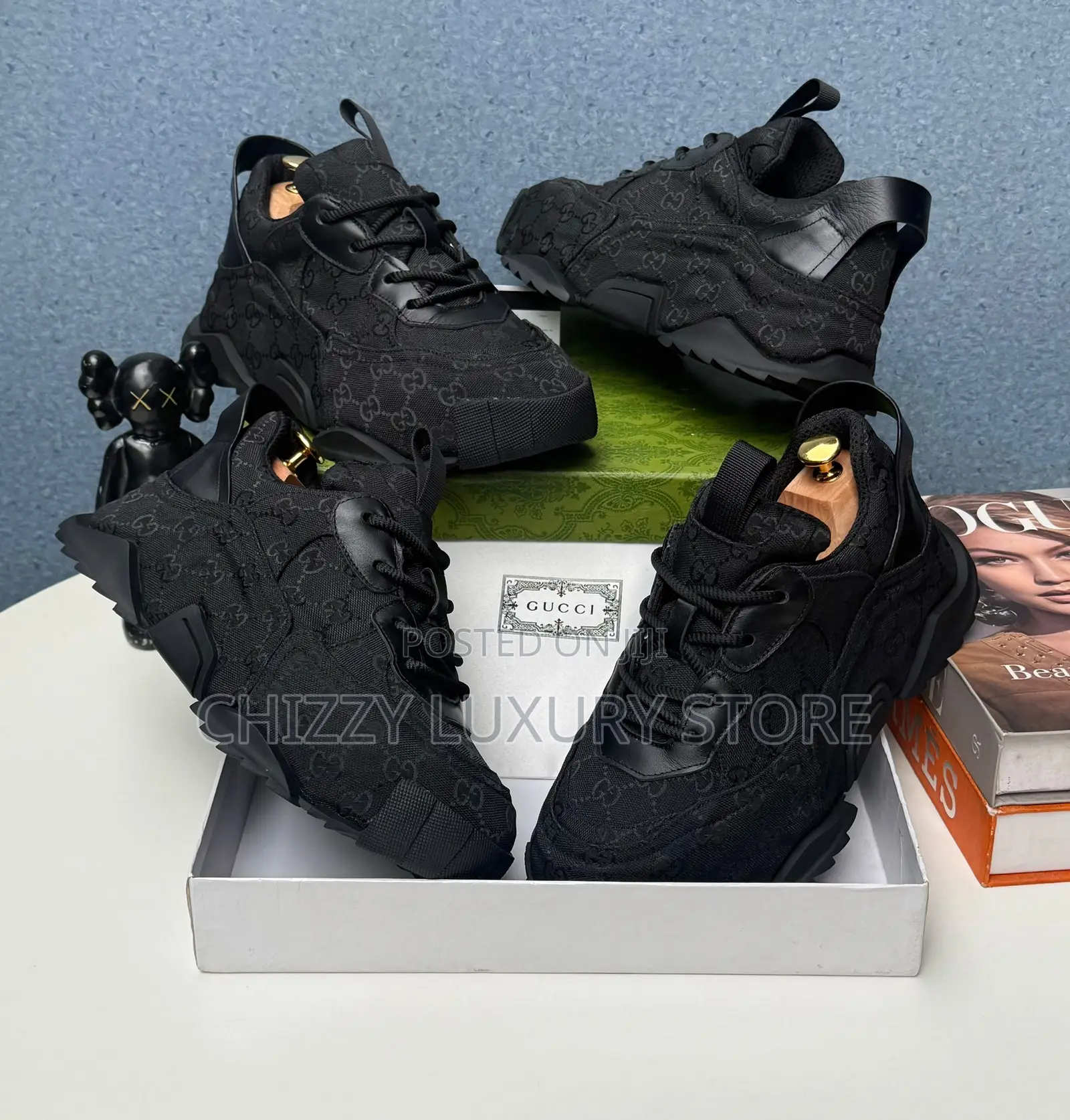 Gucci Quality Luxury Men Black Sneakers