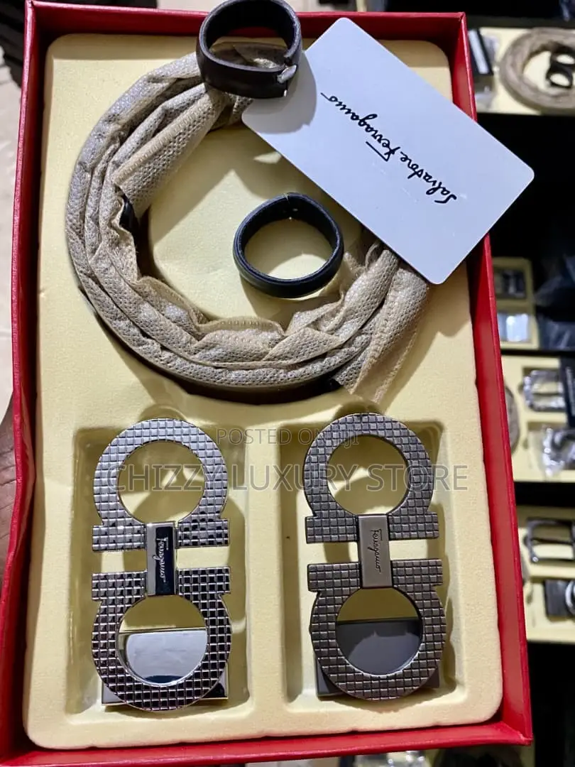 Ferragamo Quality Luxury Men Genuine Leather Belt