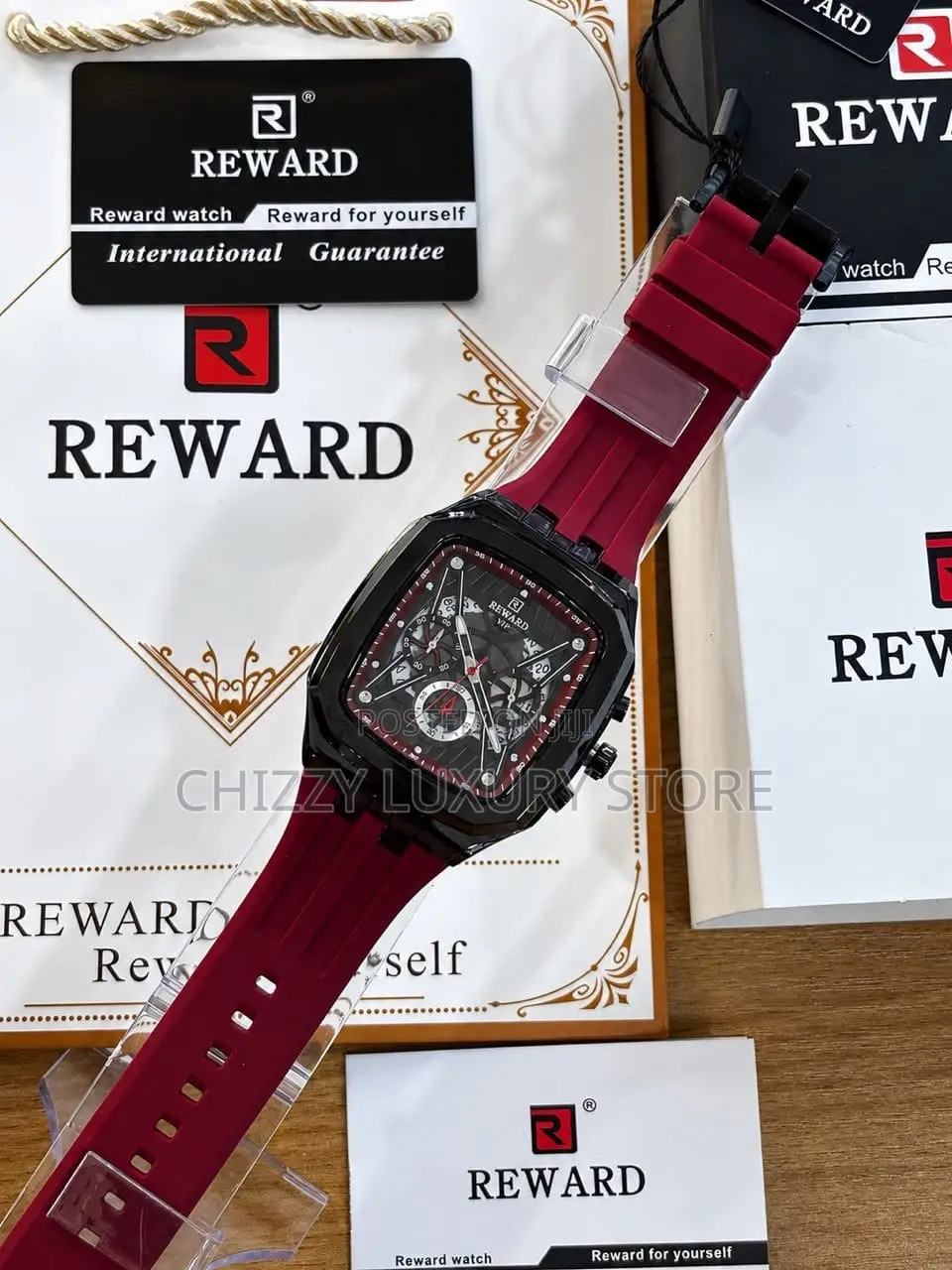 Reward Quality Men Genuine Rubber Watch