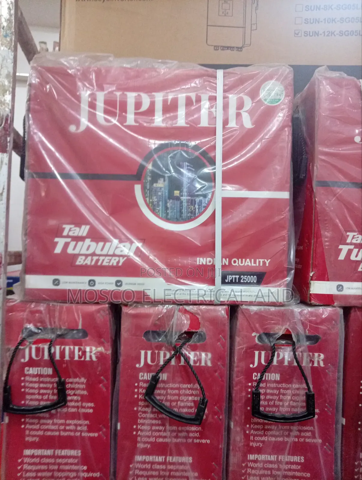 220ah/12volts Jupiter Tubular Batteries