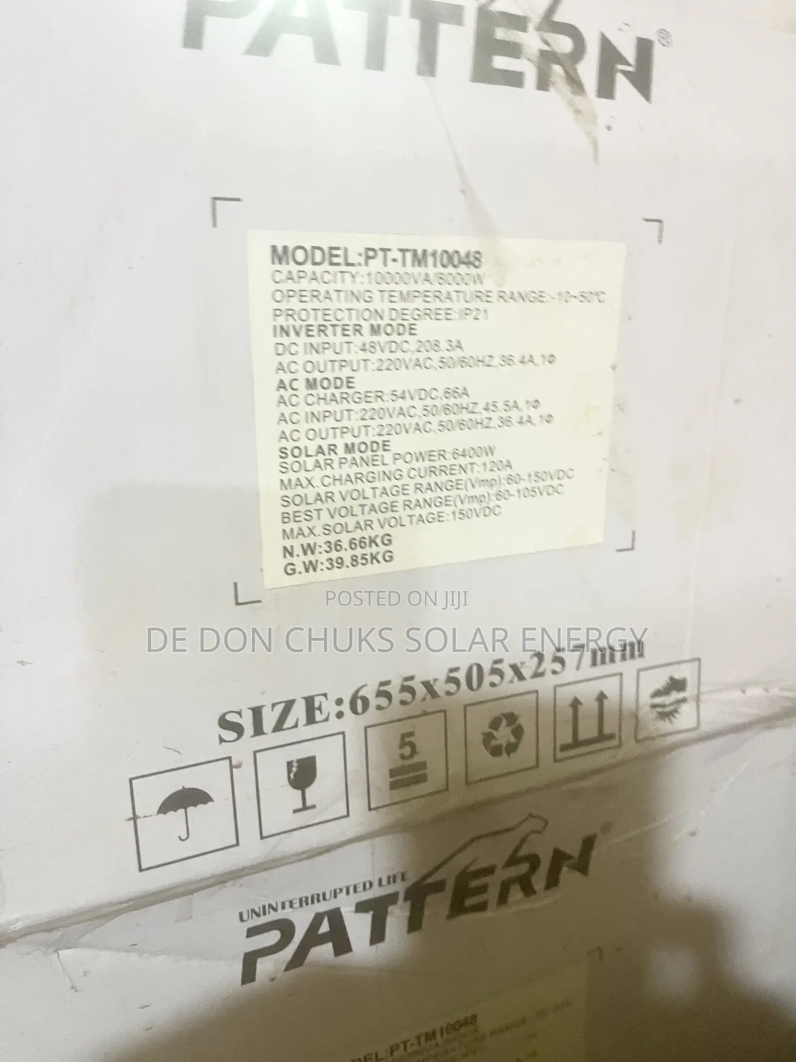 10kva 48v Pattern Hybrid Inverter