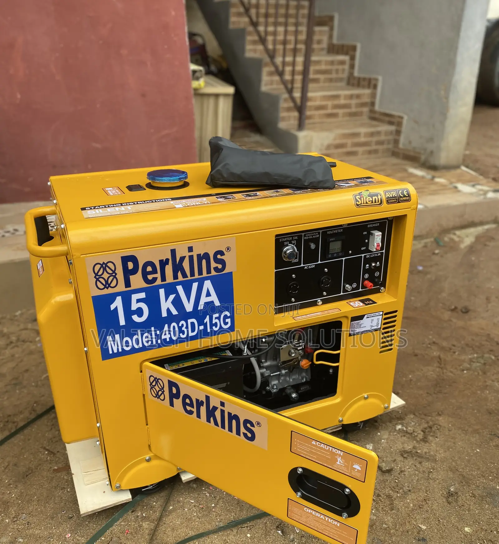 Heavy-Duty 15KVA Perkins Soundproof Generator – UK Engine