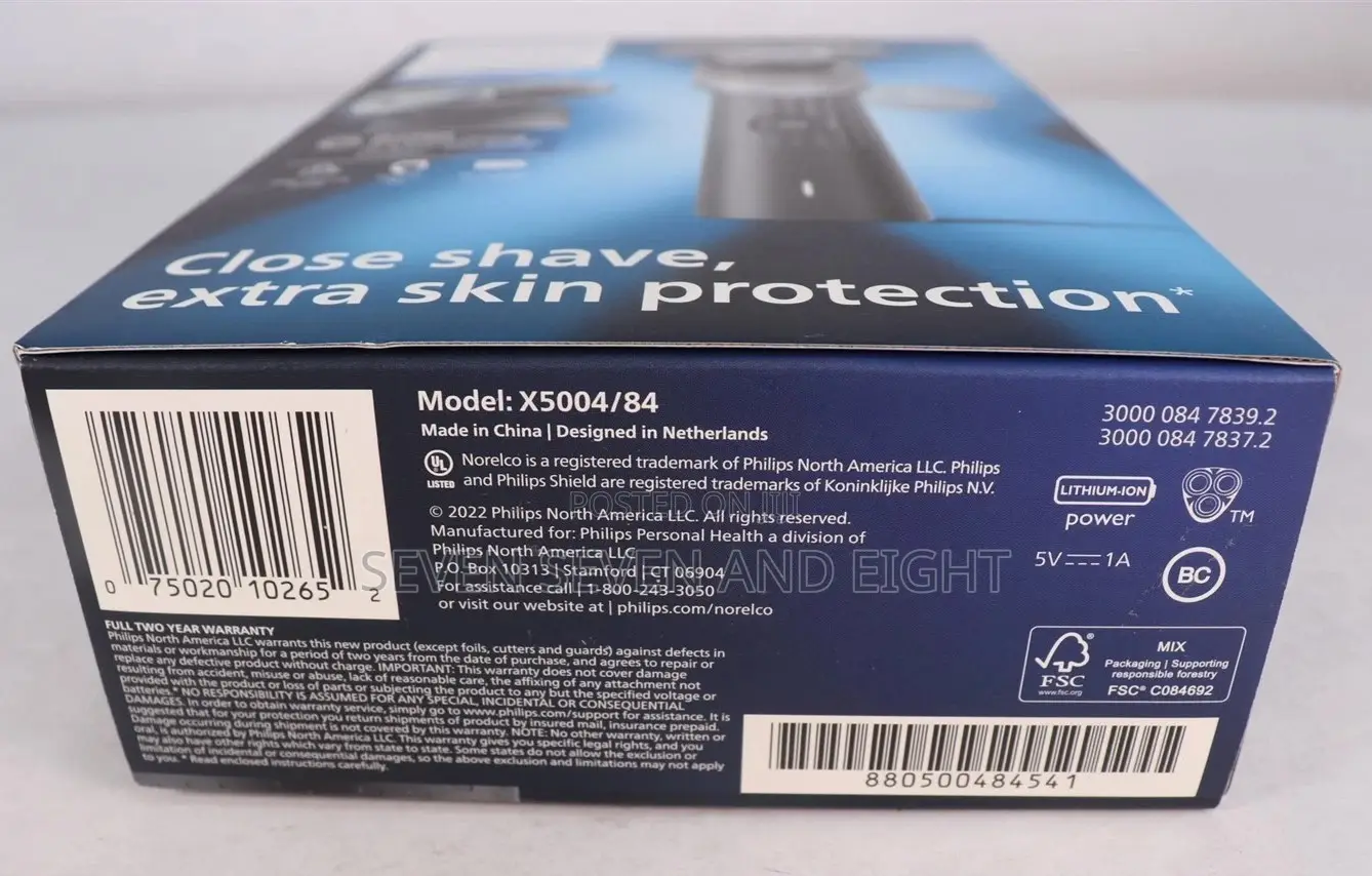 Philips Norelco 5000x Wet Dry Men Rechargeable Shaver X5004/84