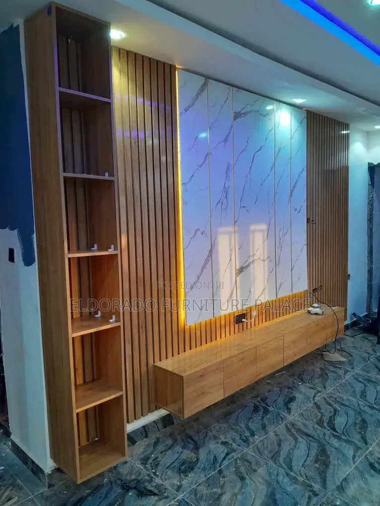 Quality Television Console Stand With Open Side Cupboard