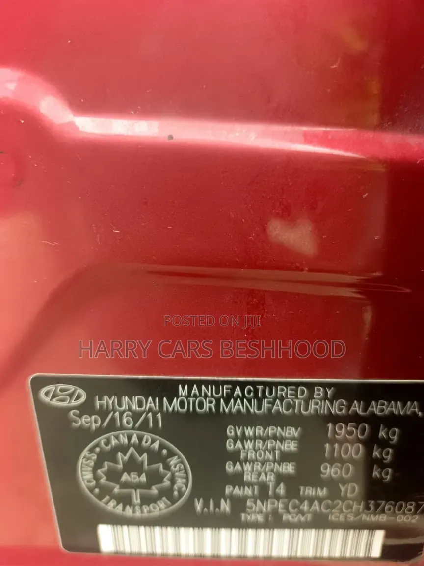 Hyundai Sonata 2012 Red