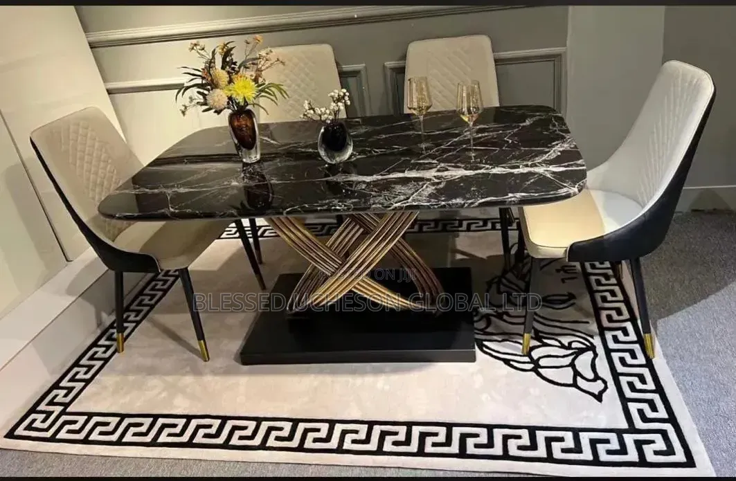 Six-Seater Luxury Dining Table Set.