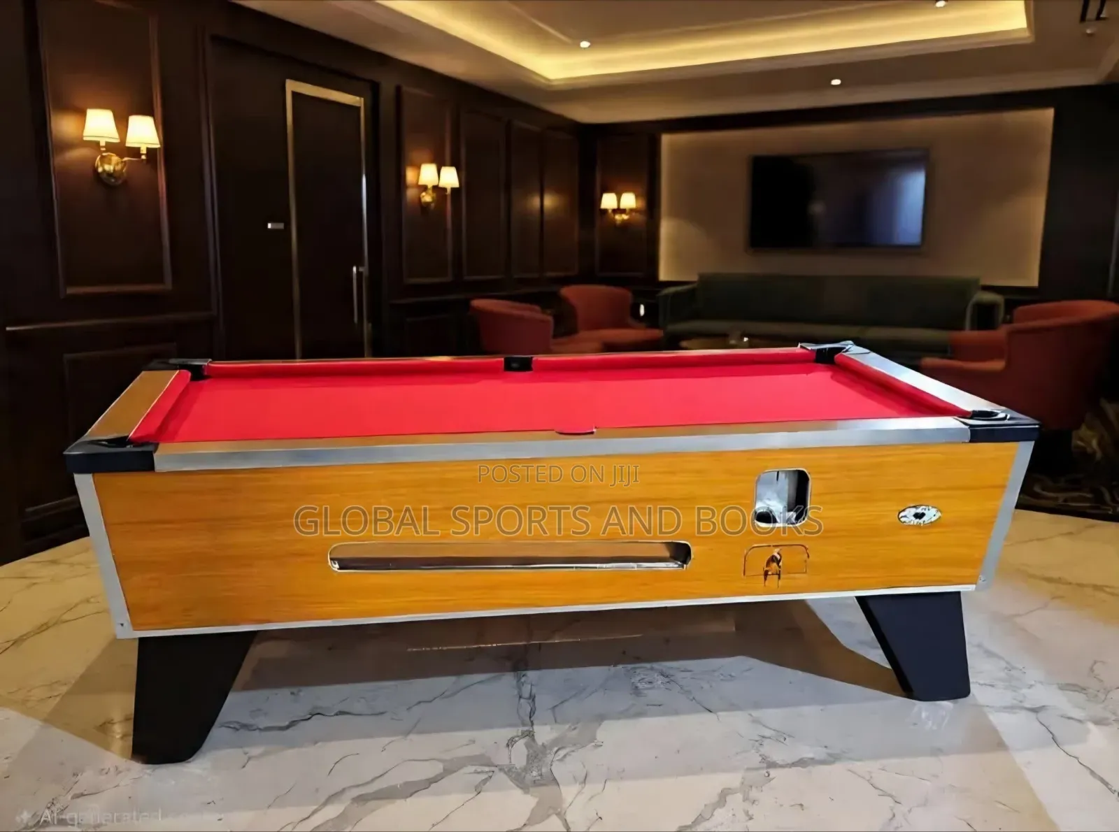 Mable Coin Snooker Board With Complete Accessories