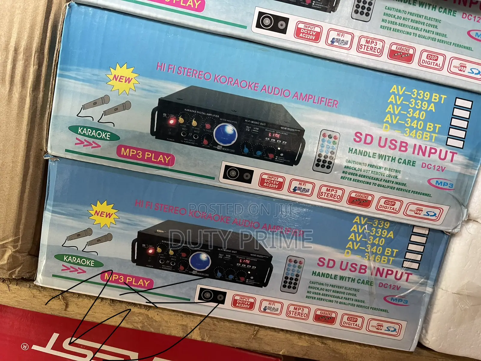 Hi-Fi Stereo Karaoke Audio Amplifier AV-340BT | Bluetooth, USB, SD,