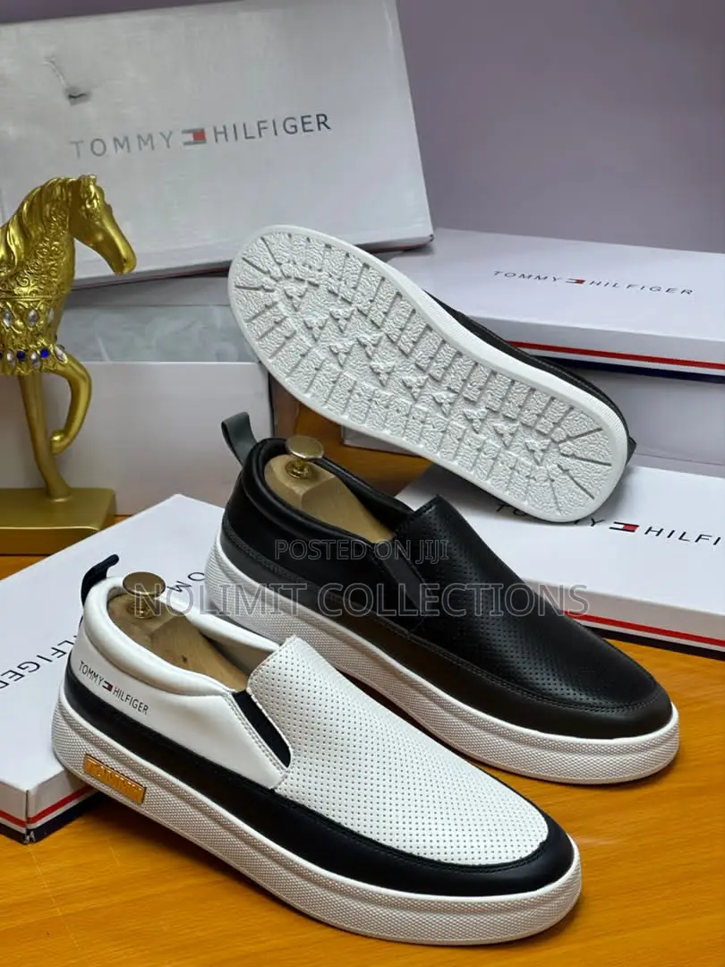 Men's Casual Slip on Shoes With Perforated Leather