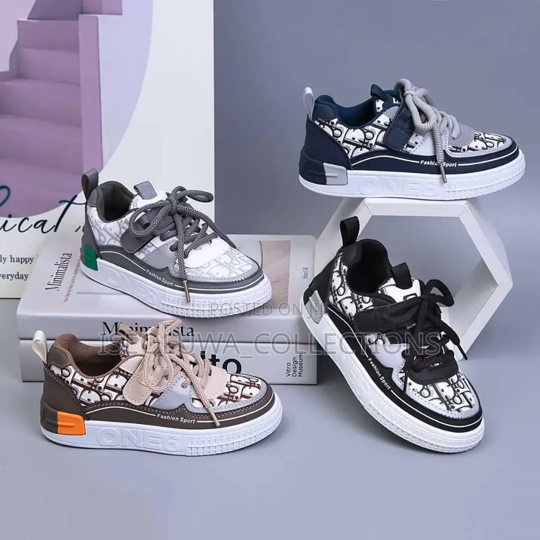 Stylish Unisex Children's Sneakers – Fashion Sport Lace-Up Trainers