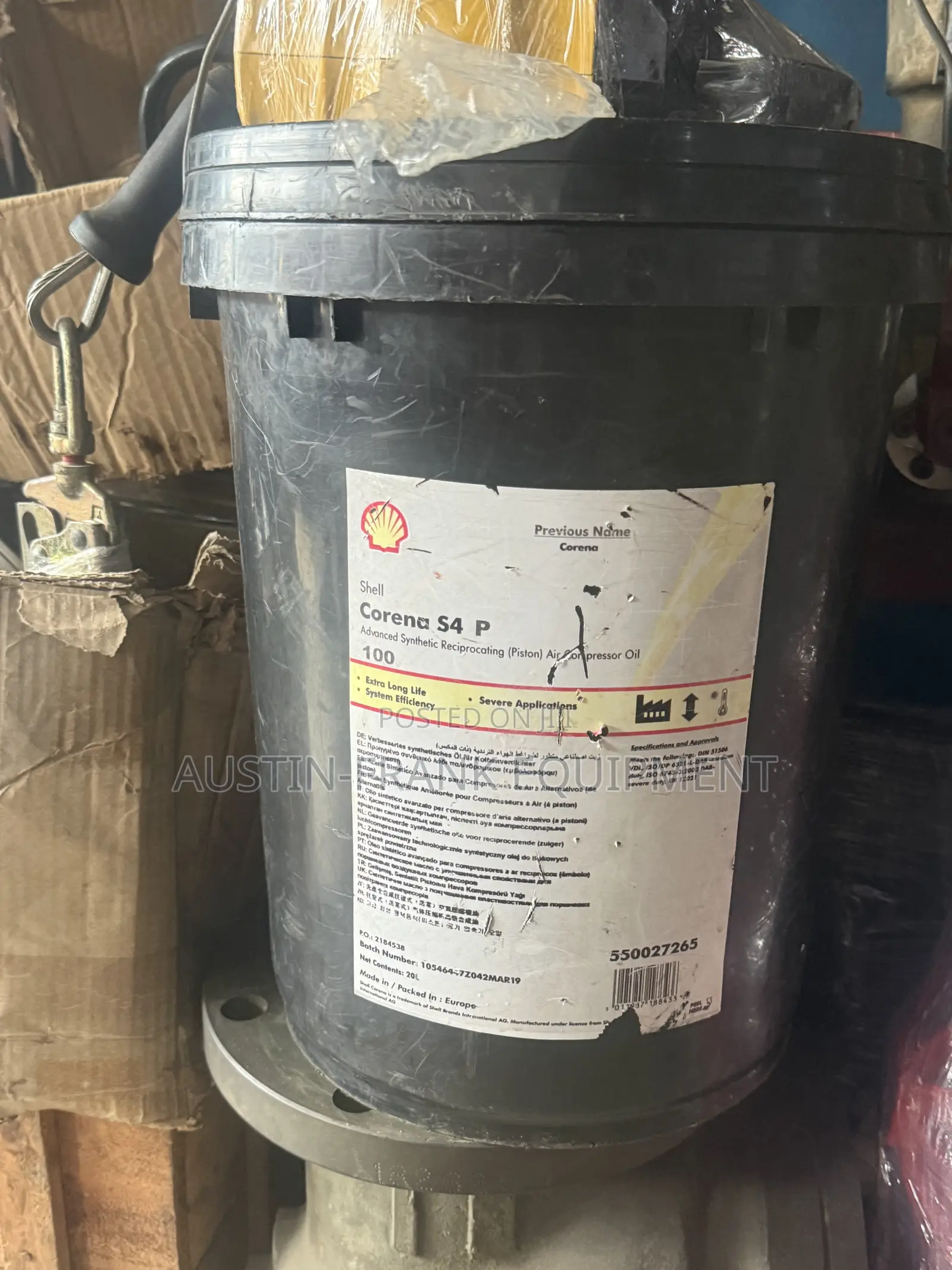 Shell Corena S4 P 100 Synthetic Air Compressor Oil.
