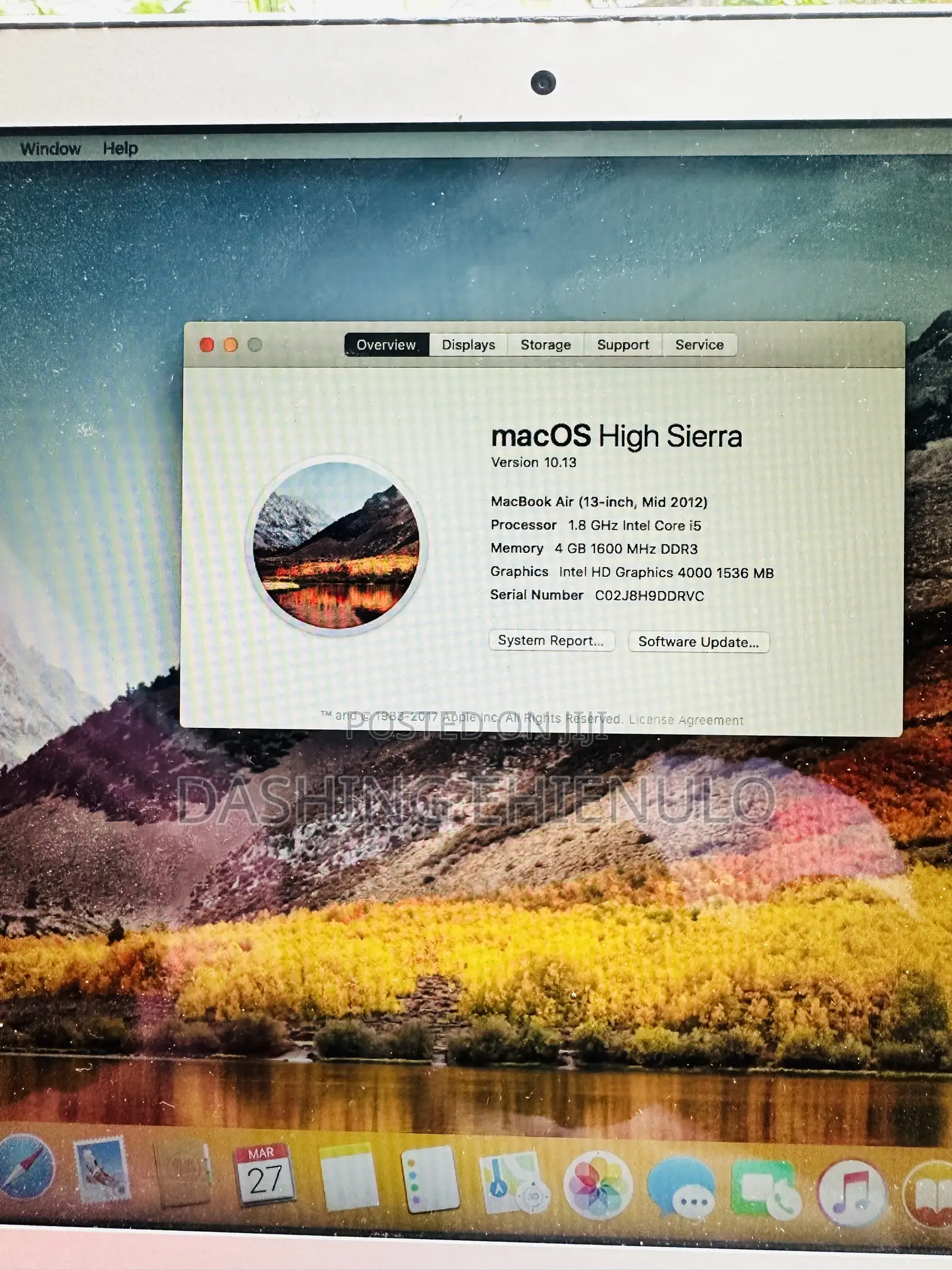 Laptop Apple MacBook Air 2012 4GB Intel Core i5 SSD 128GB