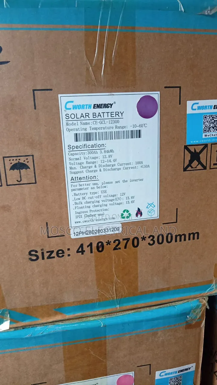 300ah/12volts Cworth Lithium Ion Solar Batteries